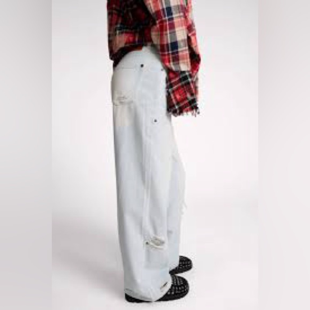 Free People One Teaspoon Jackson Mid Waist Wide Leg Denim Jeans Le Surf 90s - Picture 5 of 11